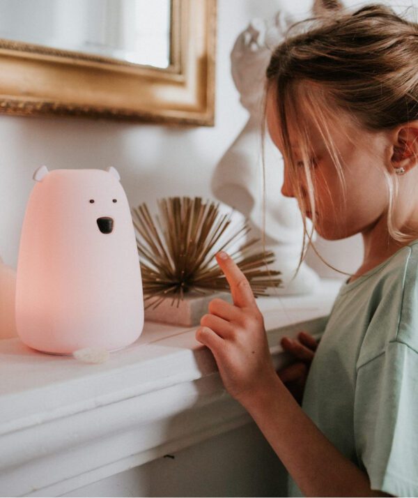 Suur kaisukaru silikoonlamp puldiga - Roosa - Pilt 3
