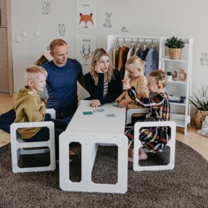 Montessori Võõrutuskomplekt: Laud ja 2 Tooli