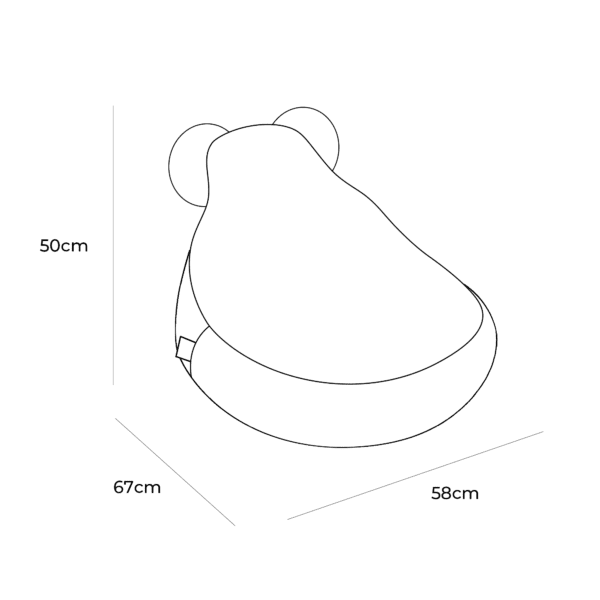 MeowBaby® Bearly Kott-tool Teddy Pruun - Pilt 2