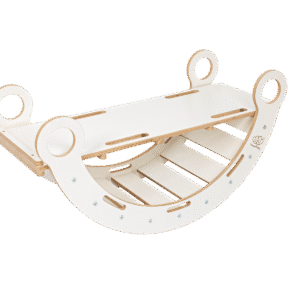 Valge Puidust Unistuste Kiik Padja ja Liumäega - Suur