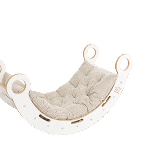 Valge Puidust Unistuste Kiik Padja ja Liumäega - Keskmine