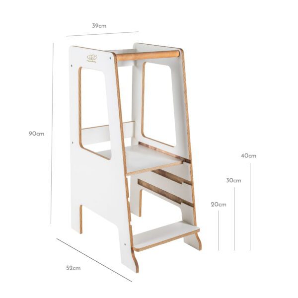 MeowBaby® Vineerist Köögiabiline Scandi - Valge - Pilt 4