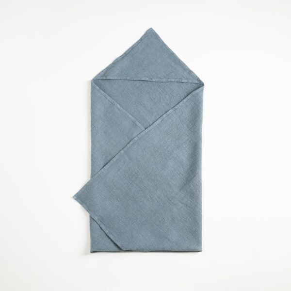 Linane Kapuutsiga Vahvelrätik Lastele - Blue Fog - Pilt 4