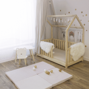 Laste Mängumatt - Ruudukujuline Puuderroosa