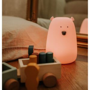 Suur Silikoonist Karu Öölamp - Roosa