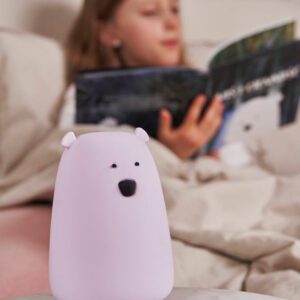 Suur Silikoonist Karu Öölamp - Lavendel