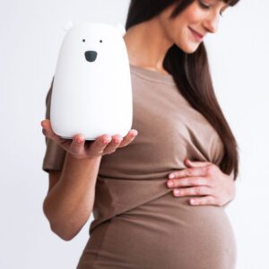 Suur Silikoonist Karu Öölamp - Valge