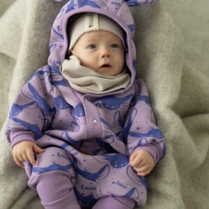 Kõrvadega Kombinesoon Beebidele ja Lastele - Sirelililla Fenio