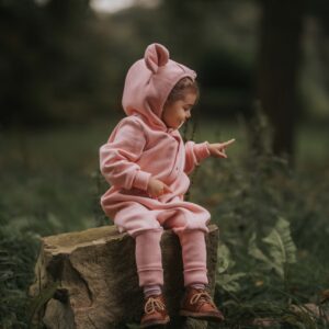 Kõrvadega Kombinesoon Beebidele ja Lastele - Virsik