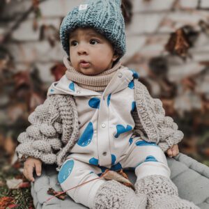 Kõrvadega Kombinesoon Beebidele ja Lastele - Sinised Südamed