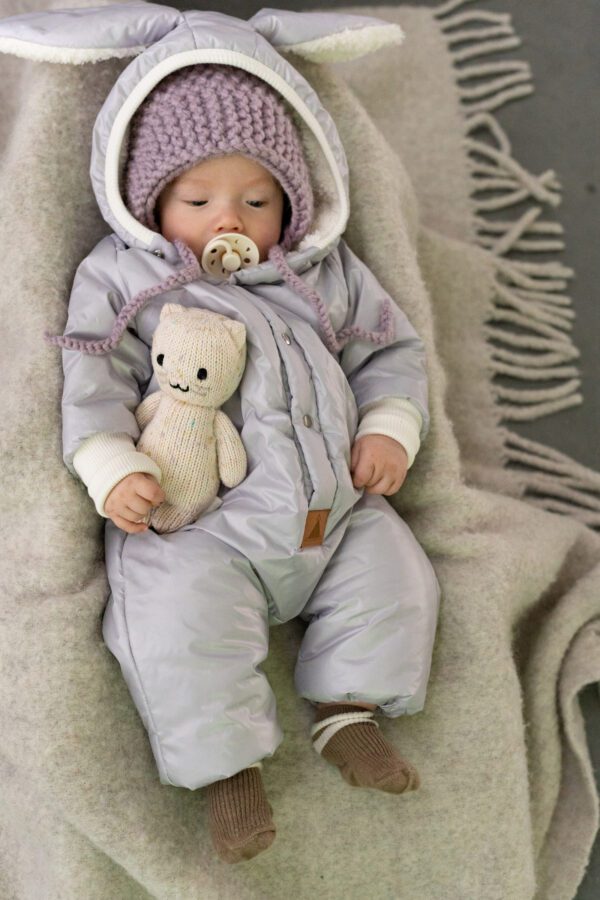 Talvekombinesoon Teddy-voodriga Beebidele ja Lastele - Jänes - Pilt 4