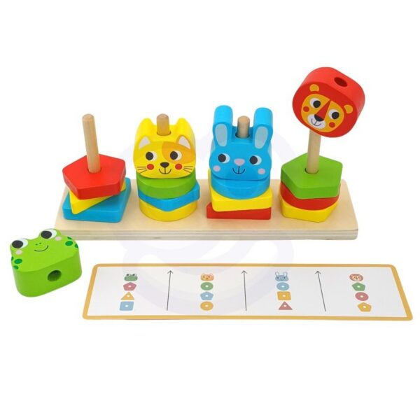 Montessori Puslepüramiid Loomadega - Pilt 7