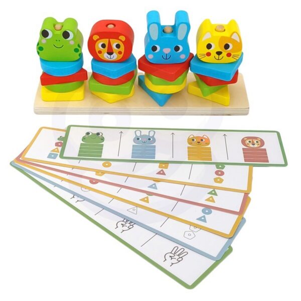 Montessori Puslepüramiid Loomadega - Pilt 4