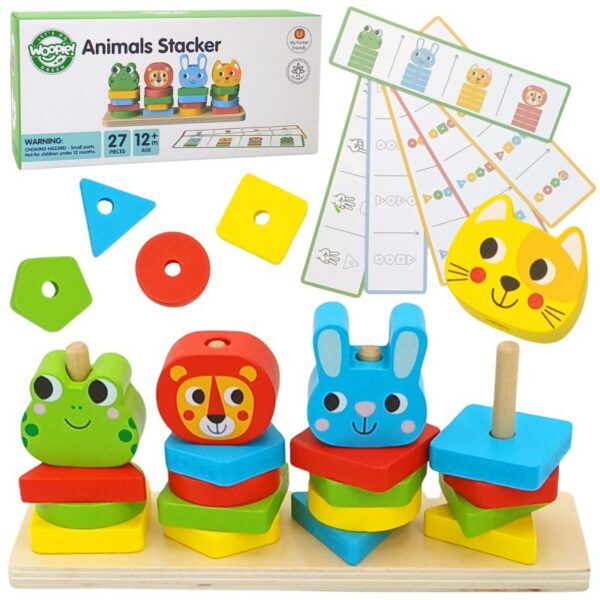 Montessori Puslepüramiid Loomadega - Pilt 2