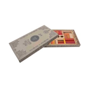 Puidust Klotsid Karbis – Soojad Värvid, 54 osa