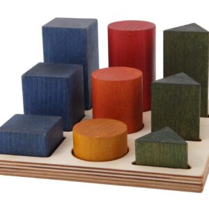 Puidust Kujundisorteerimisklotsid - Värviline XL