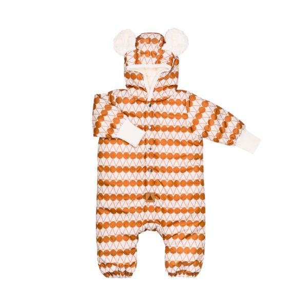 Talvekombinesoon Teddy-voodriga Beebidele ja Lastele - Oranžid Täpid
