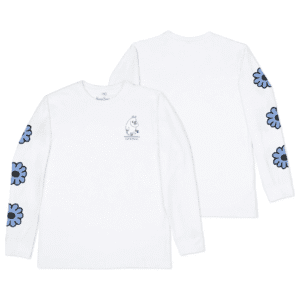 Muumitrolli Lilleline Pikkade Varrukatega Särk Unisex - Valge