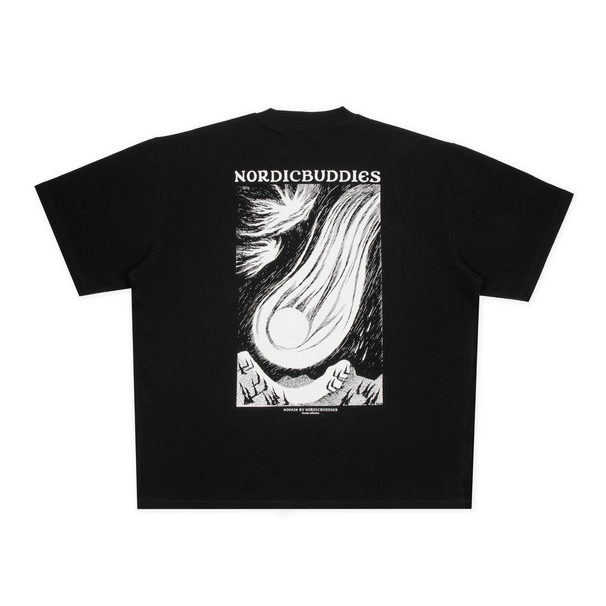 Muumi "Novels" Unisex T-särk - Must - Pilt 9