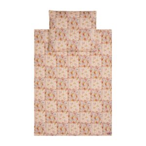 Lapitehnikas Tepitud Puuvillane Teki ja Padja Komplekt - Kevadine Aed (Suur)