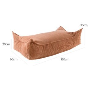 Ristkülikukujuline Vakstust Põrandapadi/Kott-tool - Telliskivipunane