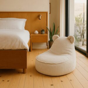 MeowBaby® Slimcord Teddy Sako Bag - Beež